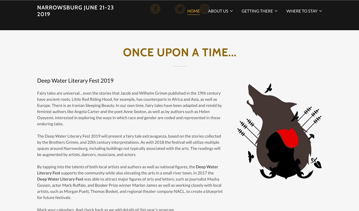 Deep Water 2019 Facebook banner — murmuration