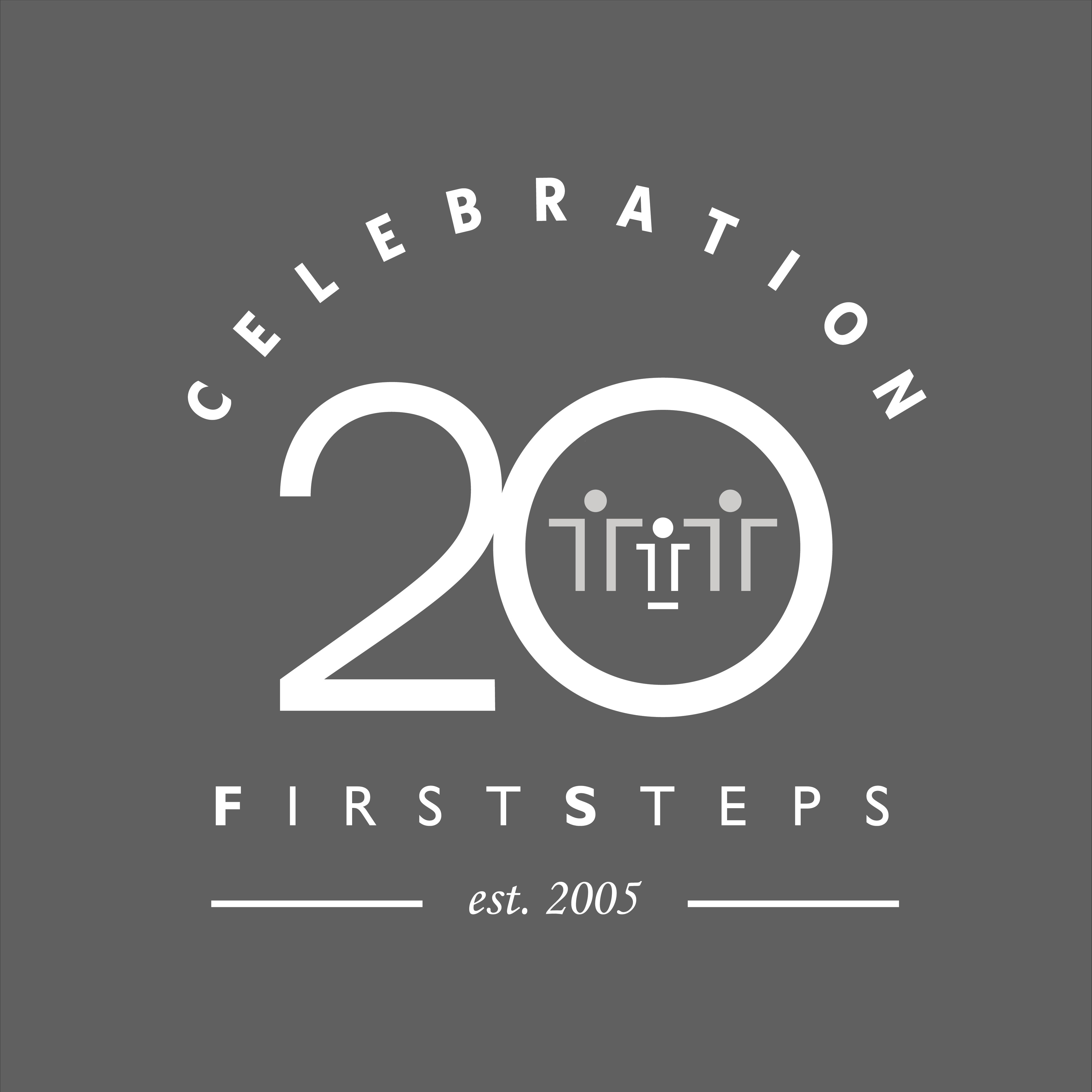 First Steps 20th Anniversary — celebration logo